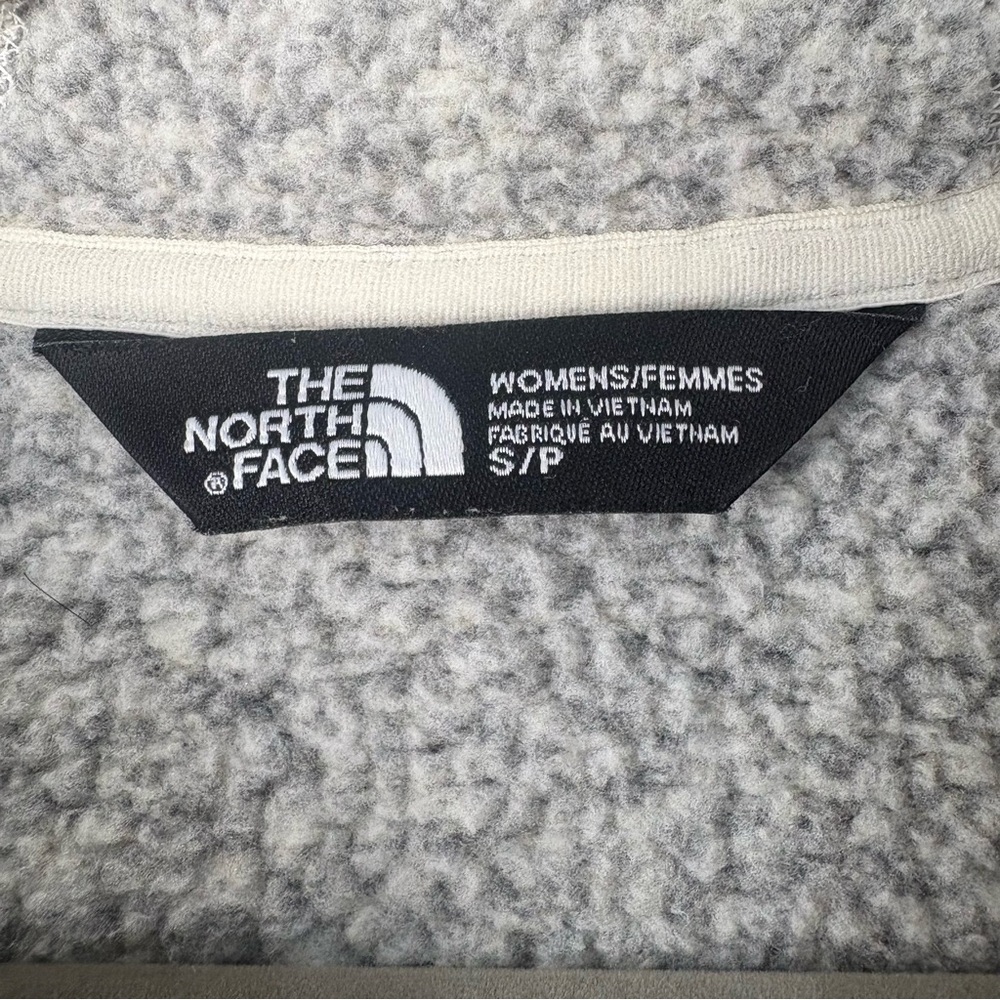 The North Face Women’s Small Light Gray Fleece Hooded Jacket / Zip Up Hoodie - Picture 5 of 10
